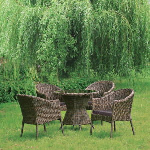 Комплект плетеной мебели Afina RT-A52 Brown  4Pcs искусственный ротанг, сталь коричневый, черный Фото 1