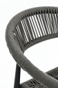 Кресло плетеное барное Garden Relax Jandia алюминий, роуп антрацит, серый Фото 10