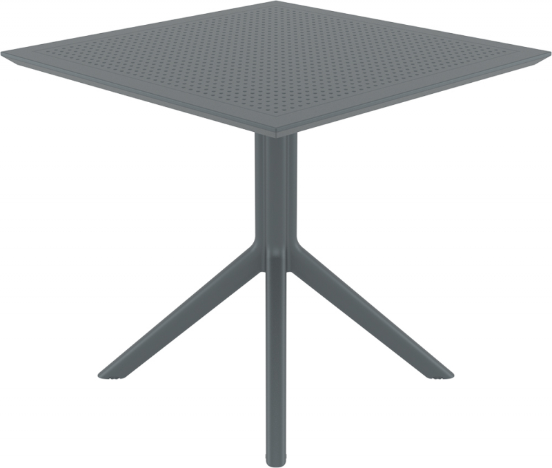 Стол пластиковый Sky Table 80, темно-серый, 800х800х740 мм