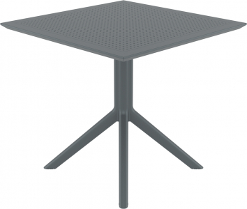 Стол пластиковый Siesta Contract Sky Table 80 сталь, пластик темно-серый Фото 5
