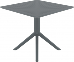 Стол пластиковый Siesta Contract Sky Table 80 сталь, пластик темно-серый Фото 5