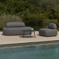 Комплект мягкой мебели Grattoni Rock алюминий, олефин черный, темно-серый Фото 4