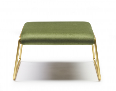 Пуф с обивкой Scab Design Lisa Lounge Pouf сталь, вельвет сатинированная латунь, зеленый Фото 4