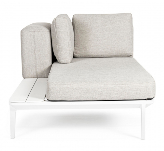 Модуль мягкий с подушками Garden Relax Matrix алюминий, олефин белый Фото 12