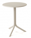 Стол пластиковый обеденный Spritz + Spritz Mini, бежевый, Ø605х400-765 мм