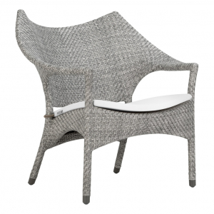 Кресло лаунж плетеное JANUS et Cie Amari алюминий, искусственный ротанг дымчатый Фото 8