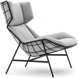 Лаунж-кресло металлическое с подушкой-thumbs-Фото1