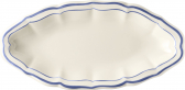 Блюдо овальное Gien Filet Bleu фаянс белый, синий Фото 1