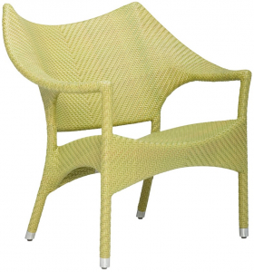 Кресло лаунж плетеное JANUS et Cie Amari алюминий, искусственный ротанг бамбуковый зеленый Фото 1