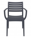 Кресло пластиковое Siesta Contract Artemis стеклопластик темно-серый Фото 13