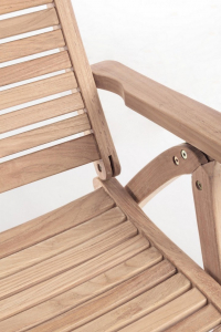 Кресло деревянное складное Garden Relax Maryland тик коричневый Фото 8