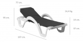 Шезлонг-лежак пластиковый Balliu Carmen Prestige полипропилен, текстилен Фото 2