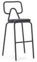 Стул барный с обивкой Corbetta Salvatore Pepper сталь, экокожа Фото 1