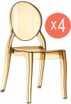 Комплект прозрачных стульев Elizabeth Set 4
