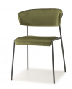 Кресло с обивкой Scab Design Lisa сталь, дерево, вельвет антрацит, зеленый Фото 4