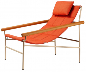 Кресло лаунж металлическое с подушкой-thumbs-Фото1