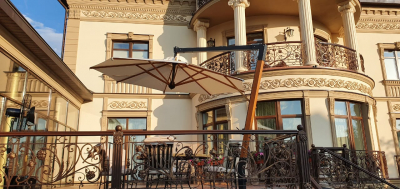 Зонт профессиональный Ø3.5 м Scolaro Palladio Braccio алюминий, акрил слоновая кость Фото 5