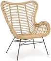 Лаунж-кресло плетеное Garden Relax Casilda сталь, натуральный ротанг натуральный Фото 1