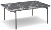Столик кофейный PEDRALI Blume алюминий, сталь, мрамор античная бронза, черный Фото 1