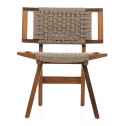 Стул деревянный плетеный WArt Berlin ироко, роуп Фото 4