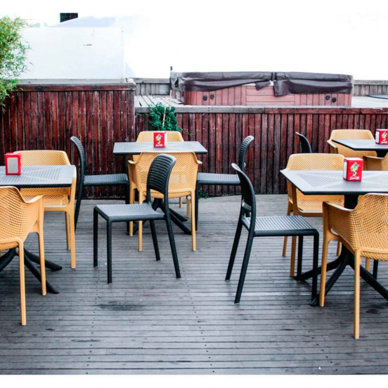 Стул пластиковый Bora Bistrot, антрацит