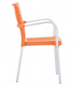 Кресло пластиковое Siesta Contract Bella алюминий, полипропилен оранжевый Фото 7