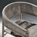Кресло деревянное плетеное Ethimo Kilt тик, роуп мореный тик, темно-серый Фото 6