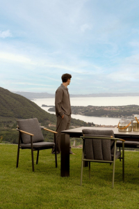 Кресло металлическое с подушками Garden Relax Leonida алюминий, тик, олефин зеленый Фото 8