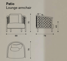 Кресло лаунж деревянное плетеное-thumbs-Фото3