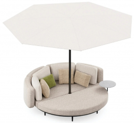 Лаунж-диван круглый с зонтом-thumbs-Фото1
