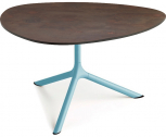 Столик ламинированный кофейный Scab Design Tripe Maxi сталь, компакт-ламинат HPL голубой, кортен Фото 1