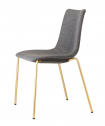 Стул с обивкой Scab Design Zebra Pop 4 legs  сталь, поликарбонат, ткань сатинированная латунь, серый Фото 4
