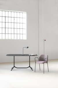 Кресло с обивкой Scab Design Mentha Pop сталь, технополимер, ткань антрацит, светло-серый Фото 11