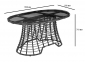 Стол плетеный обеденный ReeHouse Lotus алюминий, искусственный ротанг, стекло черный металлик, графит Фото 2