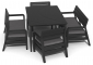 Комплект пластиковой мебели Keter Delano set with Lima table 160 полипропилен графит, серый Фото 1