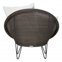 Кресло лаунж плетеное с подушками JANUS et Cie Gigi II сталь, алюминий, искусственный ротанг, акрил черный, ява Фото 5