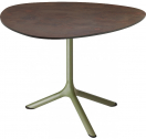 Столик ламинированный кофейный Scab Design Tripe сталь, компакт-ламинат HPL оливковый, кортен Фото 1