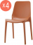 Комплект пластиковых стульев Scab Design Ginevra Set 4 стеклопластик терракотовый Фото 3