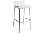 Барный пластиковый стул Nardi Duca пластик, алюминий белый Фото 1