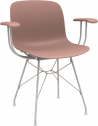 Кресло пластиковое Magis Troy сталь, полипропилен белый, розовый Фото 1