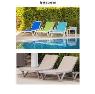 Шезлонг-лежак пластиковый KAYAPLAS Ipek Sunbed пластик синий Фото 6