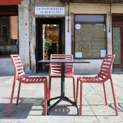 Стул пластиковый Doga Bistrot, марсала