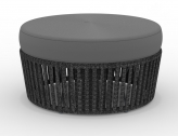 Пуф-столик плетеный с подушкой Vermobil Daisy Rope нержавеющая сталь, роуп, ткань Фото 6
