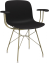 Кресло пластиковое Magis Troy сталь, полипропилен золотой, черный Фото 1