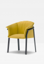 Кресло деревянное с подушкой PEDRALI Lamorisse Wood ясень, ткань черный ясень, желтый Фото 6