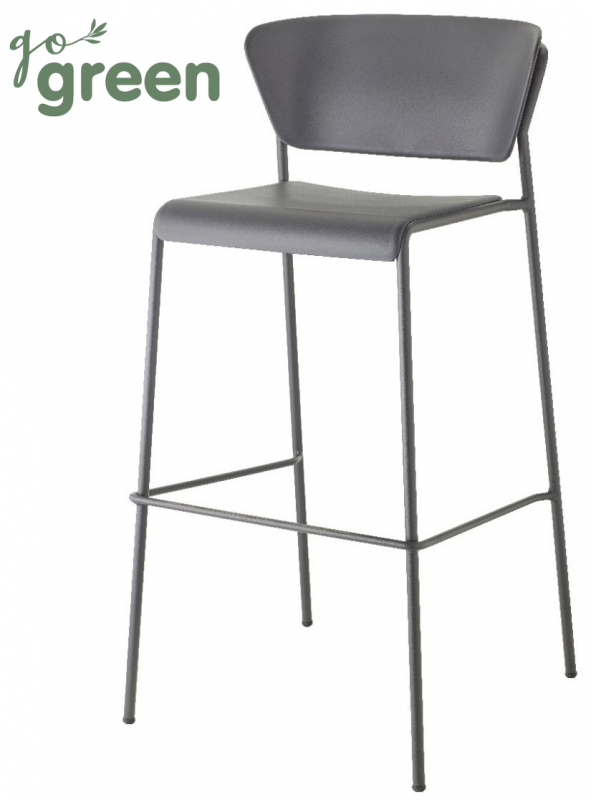Стул пластиковый полубарный Lisa Technopolymer Go Green