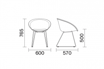 Кресло с обивкой на полозьях-thumbs-Фото3