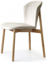 Стул деревянный с обивкой Scab Design Natural Finn ясень, вельвет светлый ясень, слоновая кость Фото 1