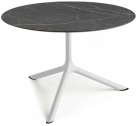 Столик ламинированный кофейный Scab Design Tripe Maxi сталь, компакт-ламинат HPL белый, черный мрамор Сахара Фото 1