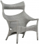 Кресло лаунж плетеное JANUS et Cie Amari алюминий, искусственный ротанг дымчатый Фото 4